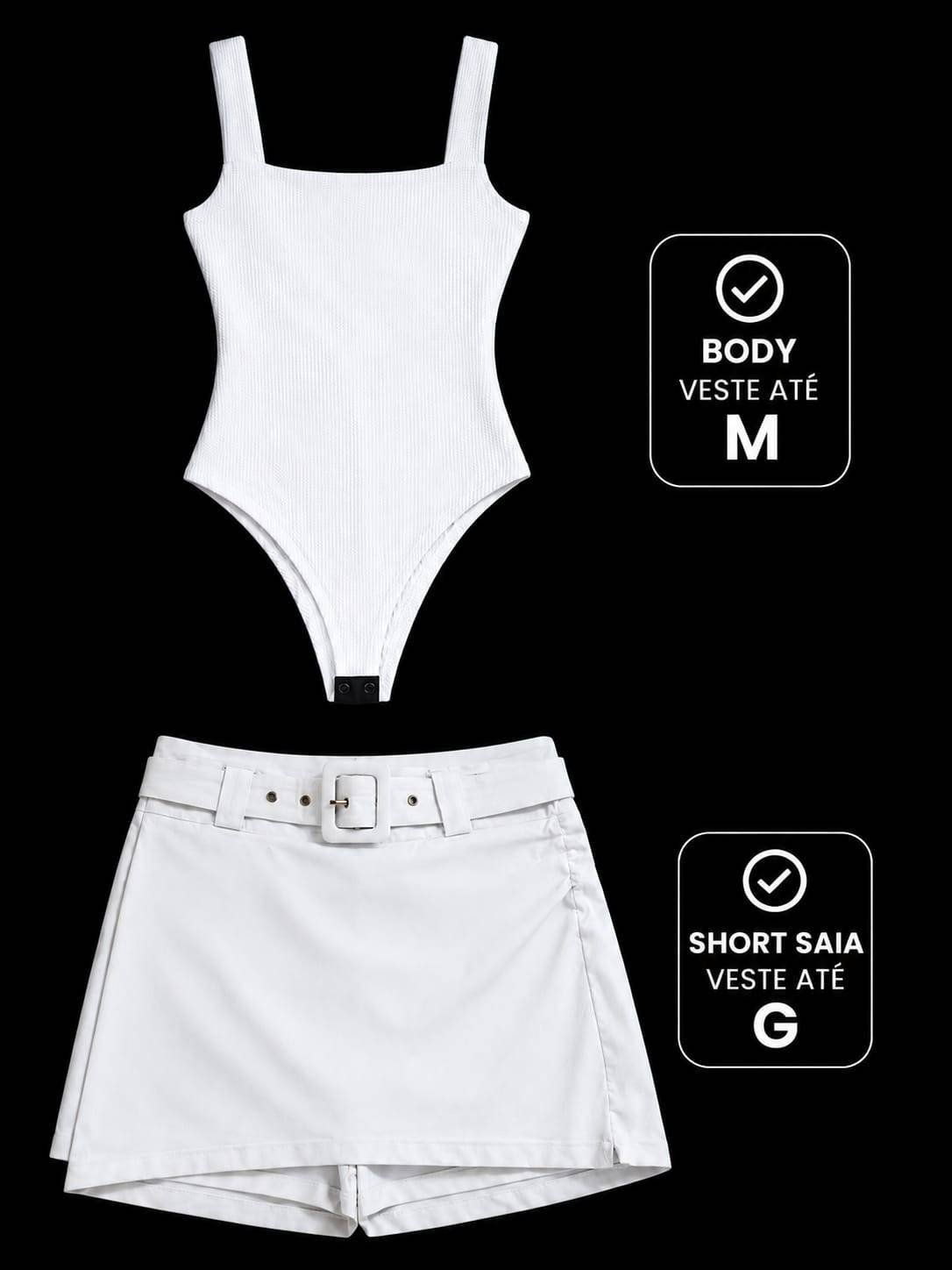 Bory e short saia